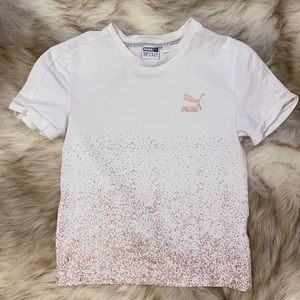 Puma Rose Gold Workout Top in White